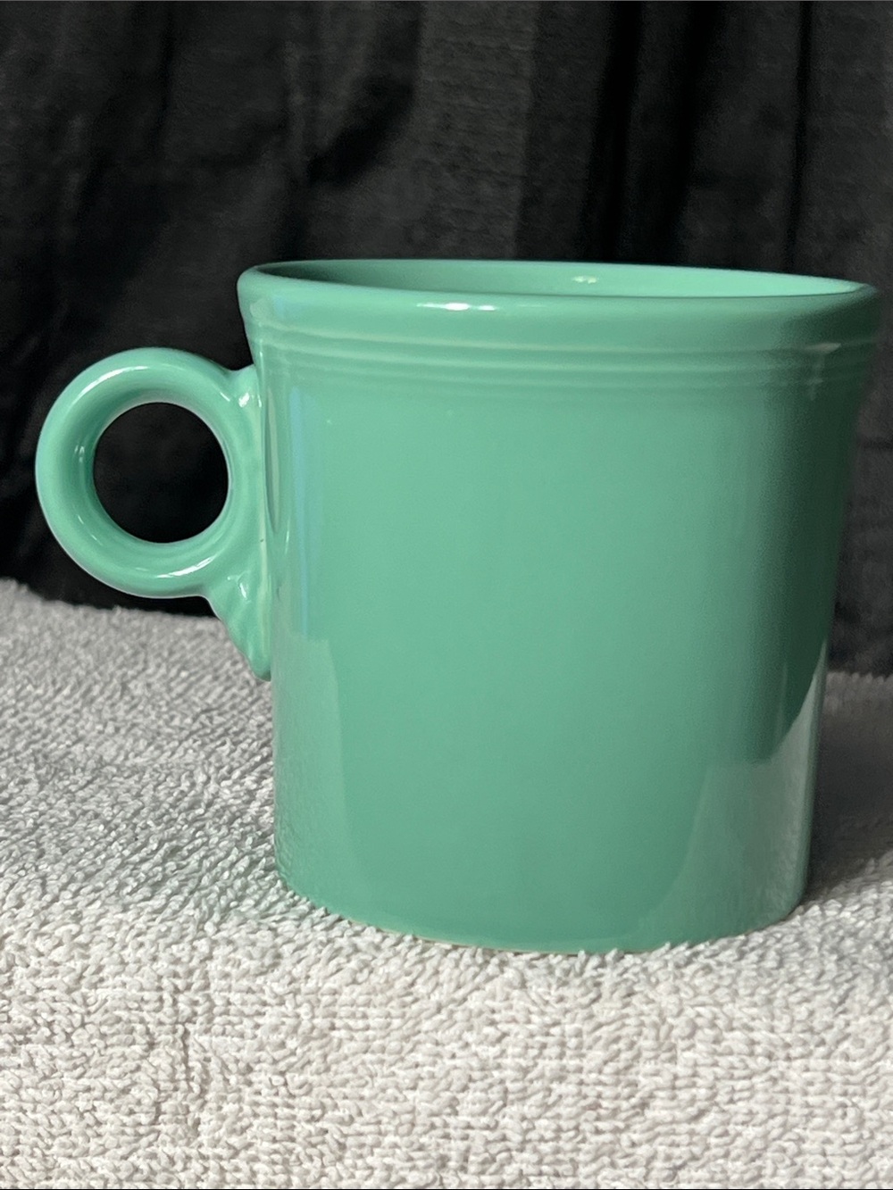 Fiestaware Turquoise Ceramic Mug with Round Loop Handle